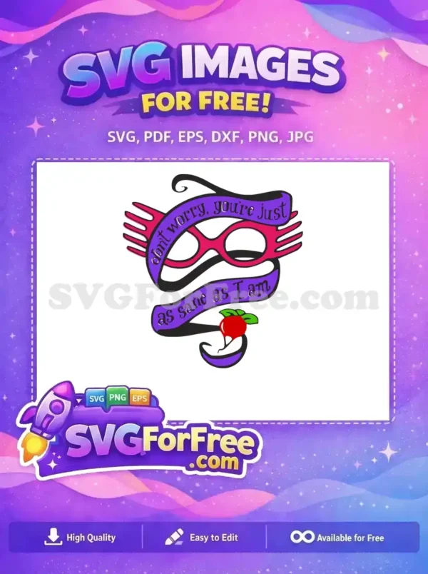 Free Spectrespecs Pink Free Purple Banner Harry Potter Free SVG