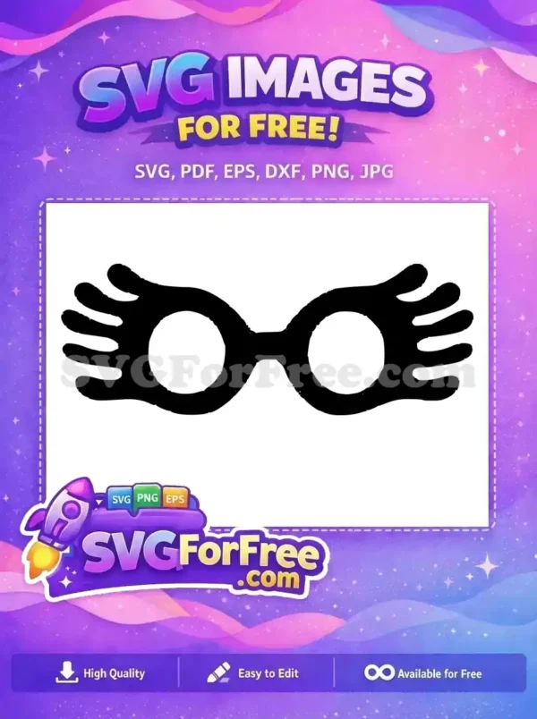 Free Luna Spectrespecs Free Eyewear Harry Potter Movie Free SVG