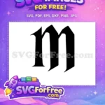 Free Letter M Free Calligraphy Harry Potter Free SVG 1 - Instant Download