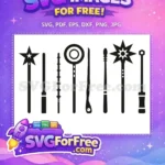 Free Star Wand Free Circle Wand Harry Potter Free SVG - Instant Download