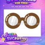 Free Round Brown Glasses Free Harry Potter Free SVG - Instant Download