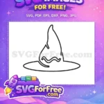 Free Outline Wizard Hat Free Harry Potter Movie Free SVG - Instant Download