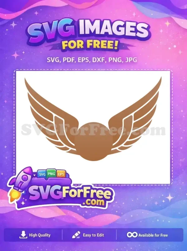Free Golden Snitch Free Wings Harry Potter Free SVG 1