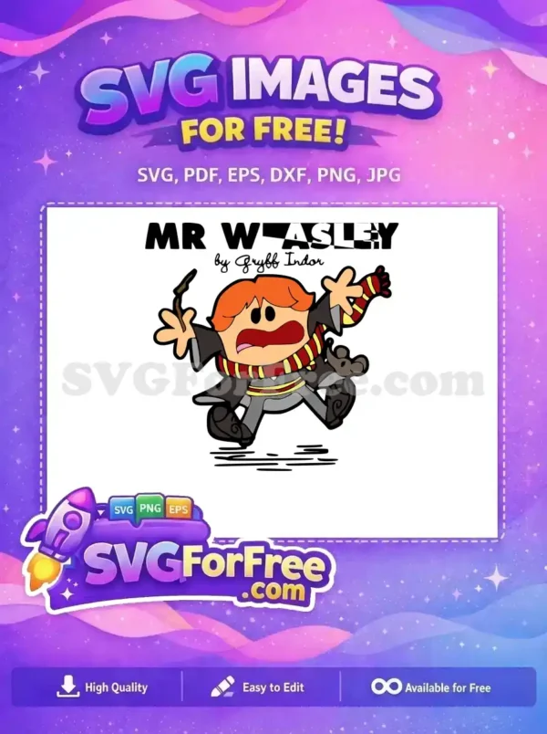 Free Scared Expression Free Wand Accessory Mr Weasley Free SVG