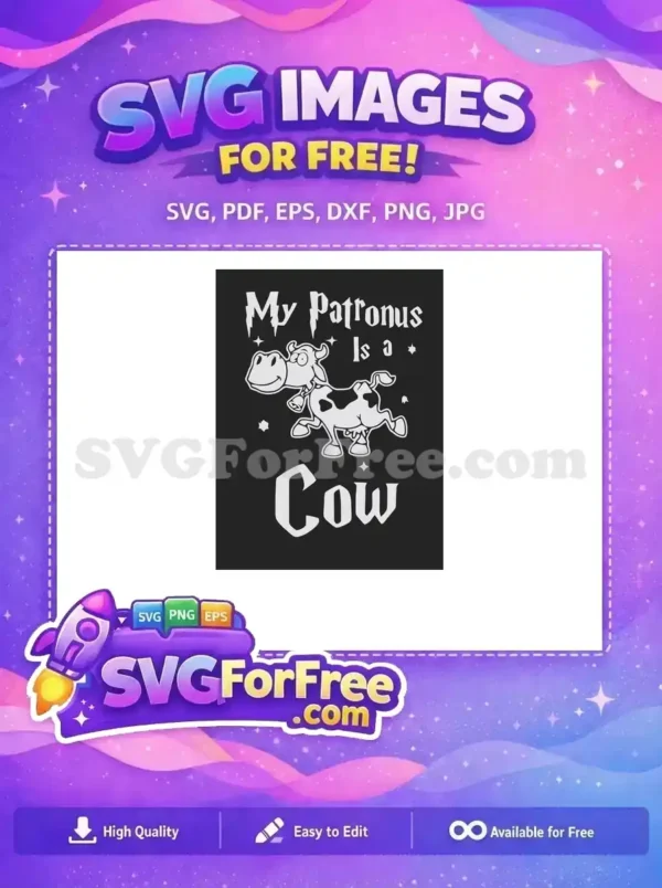 Free Cartoon Cow Free Patronus Harry Potter Free SVG
