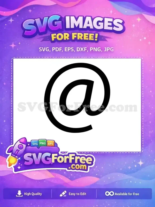 Free Simple Black At Sign Free Harry Potter Free SVG