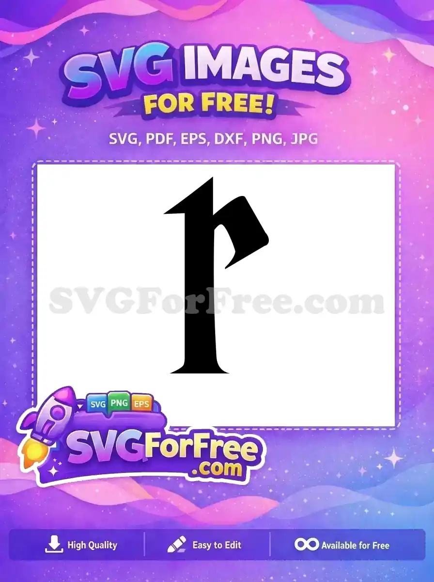 Free Harry Potter Runic R Free Letter Initial Harry Potter Free SVG