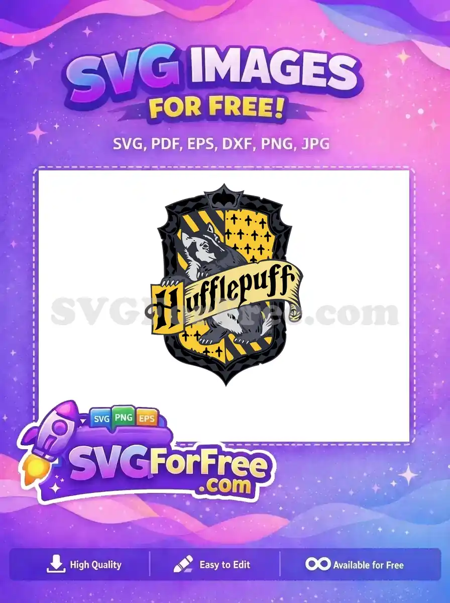 Free Badger Crest Free Hufflepuff House Harry Potter Free SVG 10