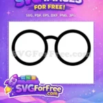 Free Circular Frames Free Black Specs Harry Potter Free SVG - Instant Download