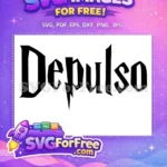 Free Depulso Spell Free Bold Text Harry Potter Free SVG - Instant Download