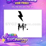 Free Lightning Bolt Free Mr Monogram Harry Potter Free SVG - Instant Download