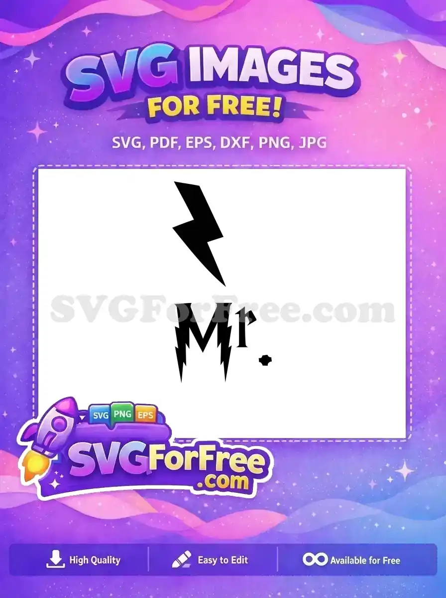 Free Lightning Bolt Free Mr Monogram Harry Potter Free SVG