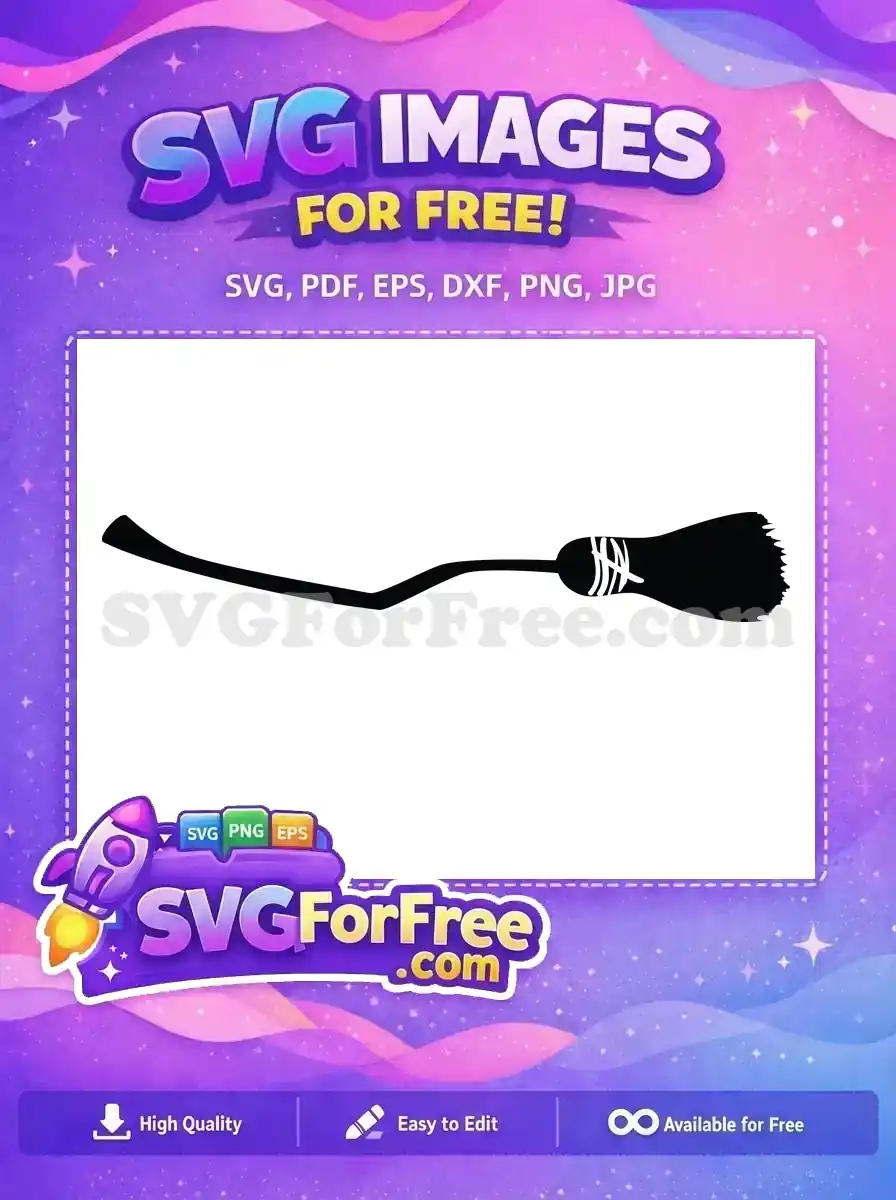 Free Broomstick Silhouette Free Flying Harry Potter Free SVG 1
