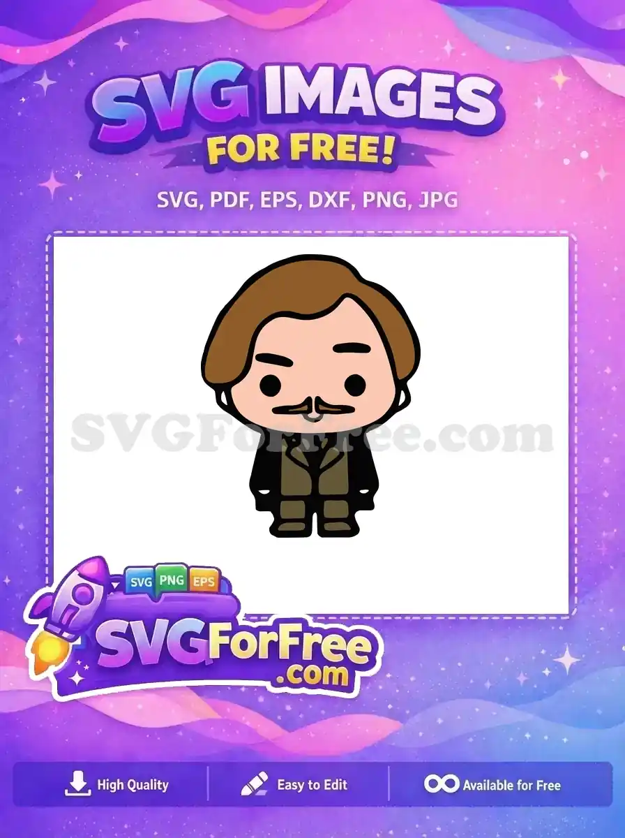 Free Brown Hair Free Mustache Harry Potter Character Free SVG