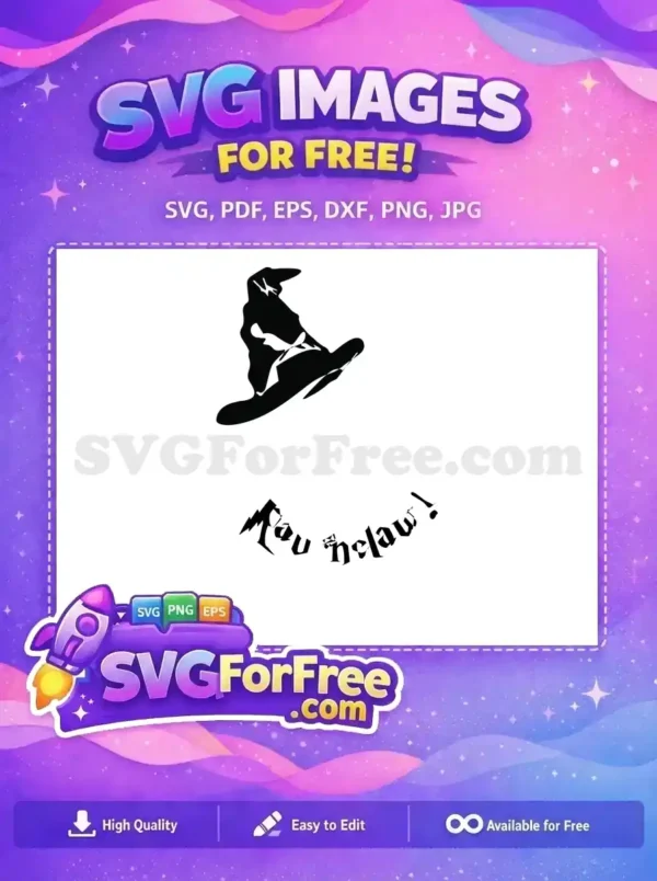 Free Sorting Hat Silhouette Free Ravenclaw Quote Harry Potter Free SVG