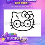 Free Glasses Scar Free Ribbon Hello Kitty Harry Potter Free SVG - Instant Download