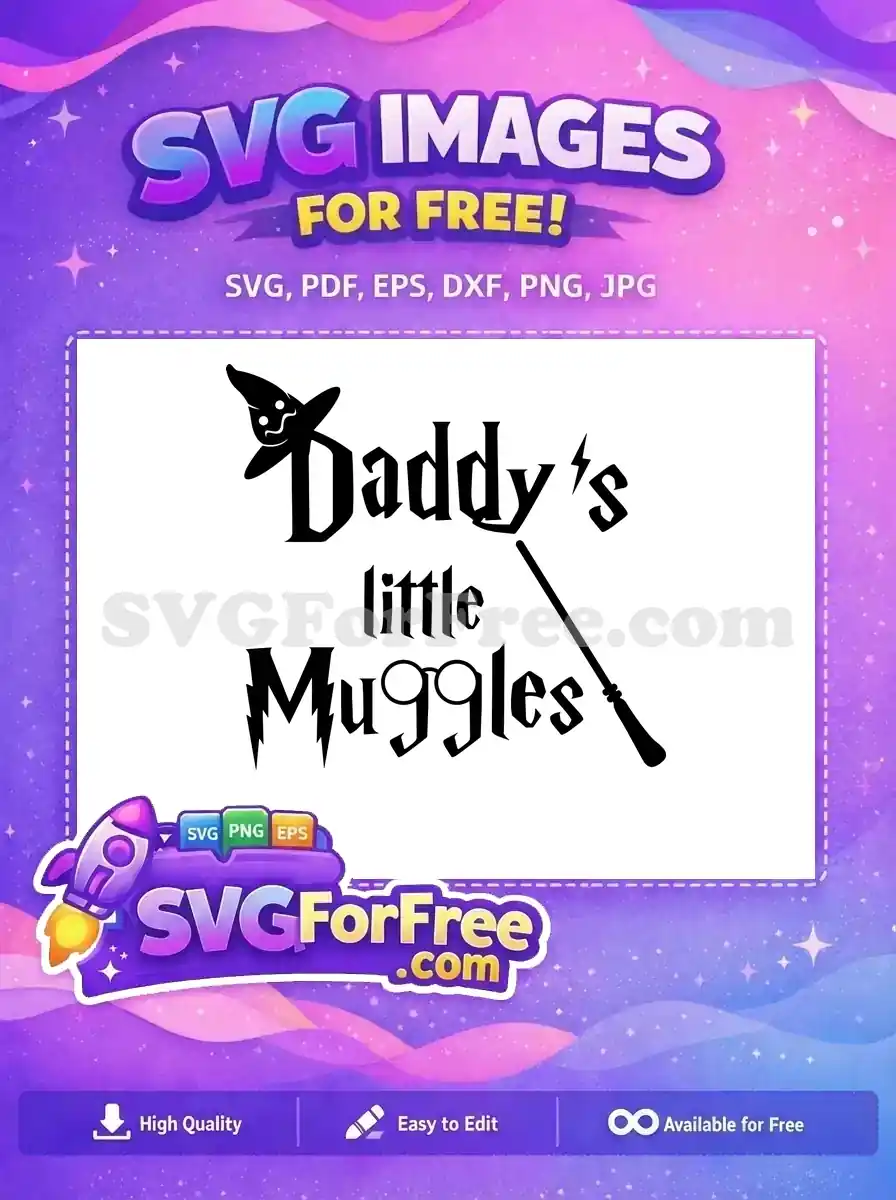 Free Pointed Hat Free Glasses Daddy Muggles Harry Potter Free SVG