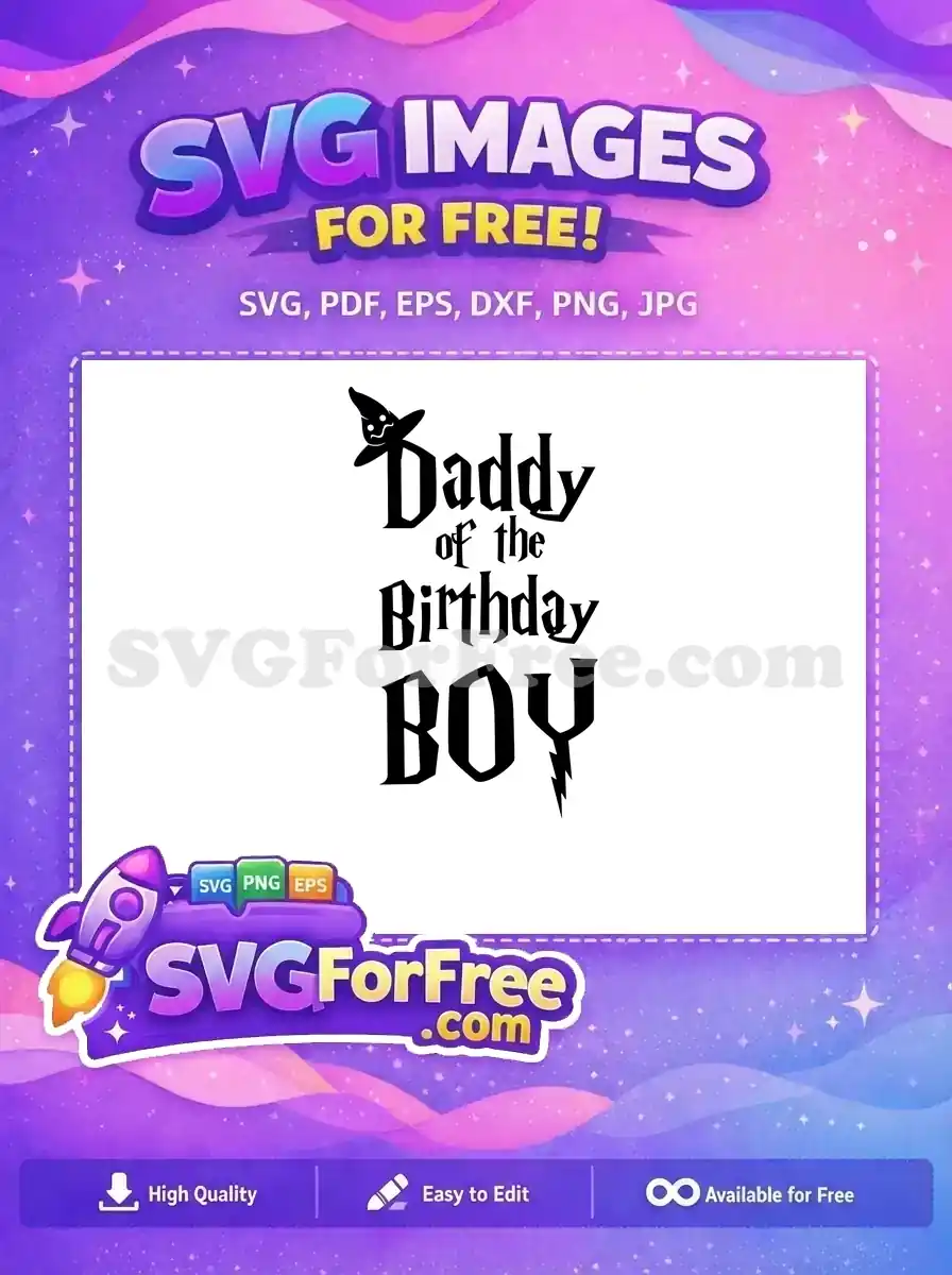 Free Wizard Hat Free Daddy Birthday Harry Potter Free SVG 1
