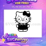 Free Black Bow Free Glasses Hello Kitty Harry Potter Free SVG - Instant Download