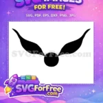 Free Golden Snitch Wings Free Harry Potter Silhouette Free SVG 4 - Instant Download