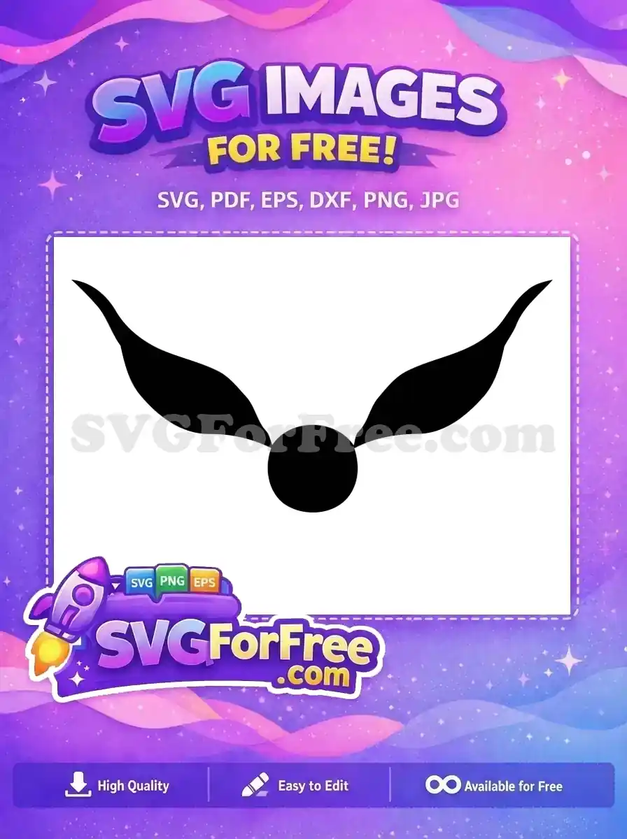 Free Golden Snitch Wings Free Harry Potter Silhouette Free SVG 4