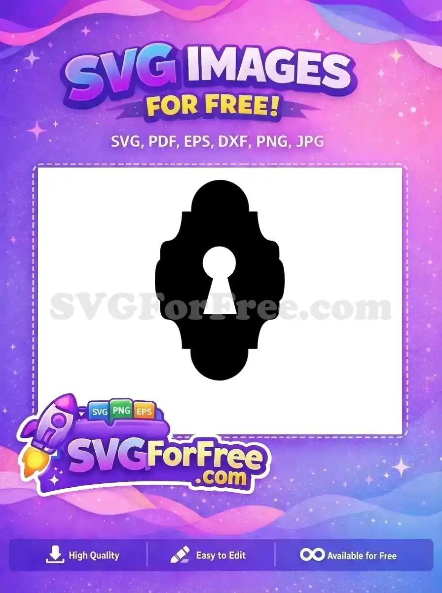 Free Black Keyhole Free Ornate Harry Potter Free SVG