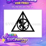 Free Deathly Hallows Symbol Free Snitch Silhouette Harry Potter Free SVG 1 - Instant Download