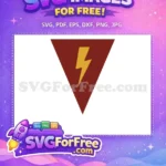 Free Burgundy Triangle Free Yellow Lightning Harry Potter Free SVG - Instant Download