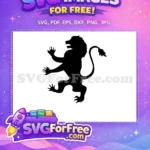 Free Gryffindor Lion Free Roaring Silhouette Harry Potter Free SVG - Instant Download