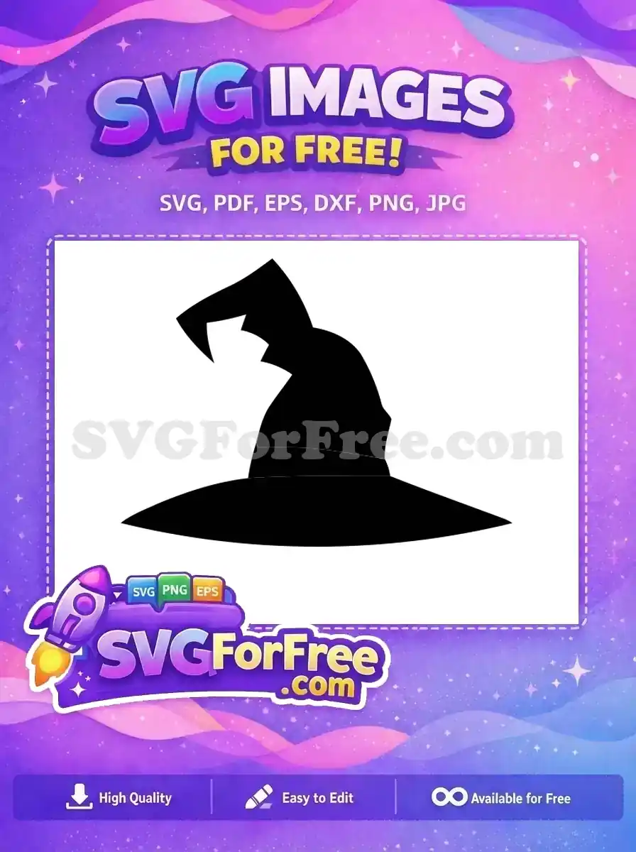 Free Pointed Hat Free Wizard Silhouette Harry Potter Free SVG