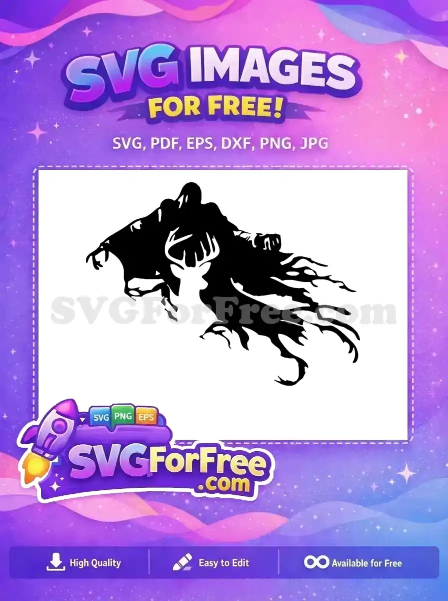 Free Dementor Silhouette Free Patronus Deer Harry Potter Free SVG 1