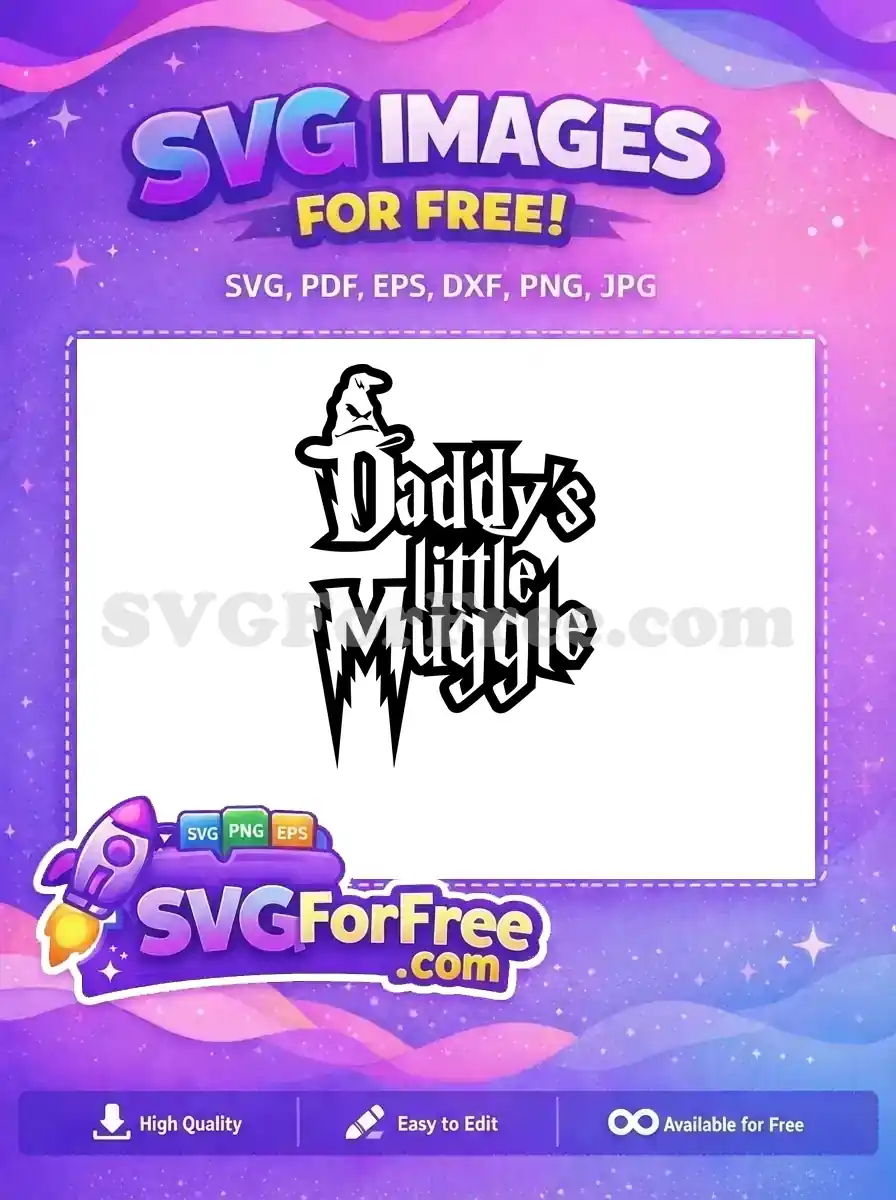 Free Sorting Hat Free Daddy's Little Muggle Harry Potter Free SVG 1