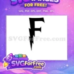 Free Initial F Lightning Free Harry Potter Free SVG - Instant Download