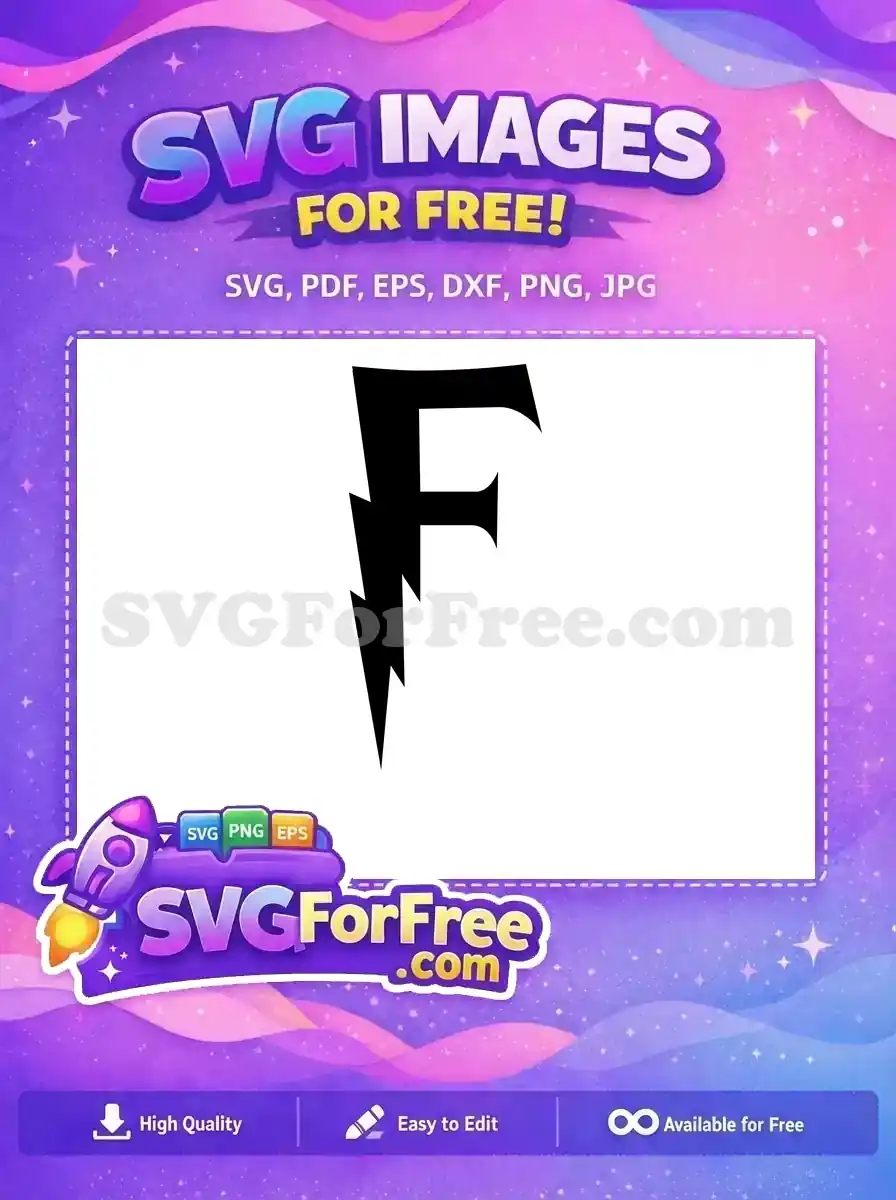 Free Initial F Lightning Free Harry Potter Free SVG