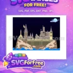 Free Hogwarts Castle Free Night Sky Harry Potter Free SVG - Instant Download