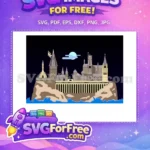 Free Hogwarts Castle Free Moonlit Free Harry Potter SVG - Instant Download