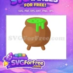 Free Dripping Green Liquid Free Brown Cauldron Harry Potter Free SVG - Instant Download
