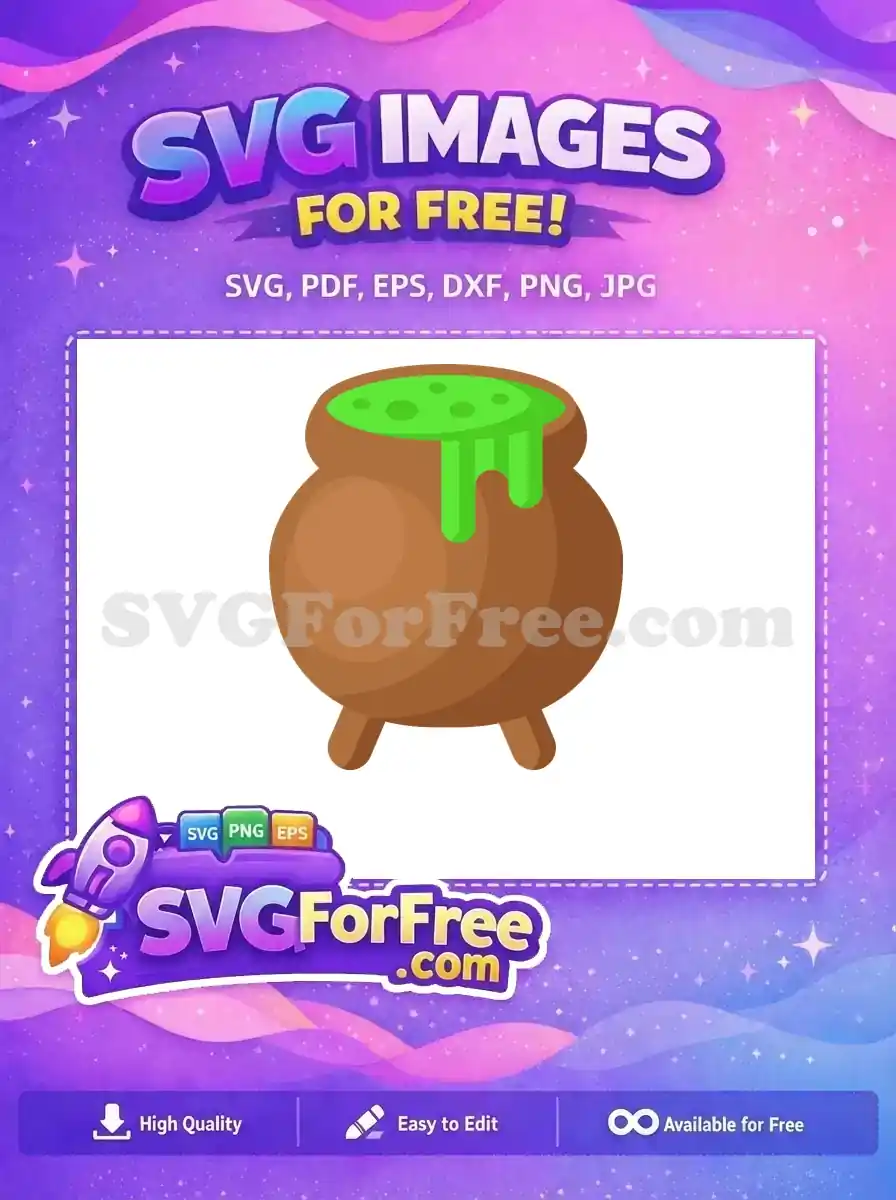 Free Dripping Green Liquid Free Brown Cauldron Harry Potter Free SVG