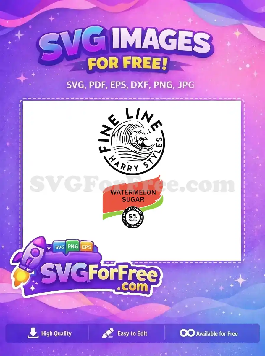 Free Fine Line Wave Free Watermelon Sugar Harry Styles Free SVG