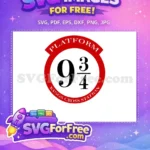 Free Platform 9 3-4 Sign Free Kings Cross Station Harry Potter Free SVG - Instant Download