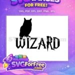 Free Silhouette Owl Free Wizard Text Harry Potter Free SVG - Instant Download