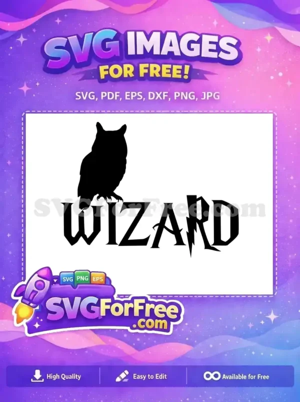 Free Silhouette Owl Free Wizard Text Harry Potter Free SVG