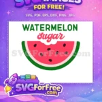 Free Watermelon Sugar Slice Free Bitten Edge Free SVG - Instant Download