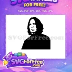 Free Severus Snape Portrait Free Somber Expression Harry Potter Free SVG - Instant Download