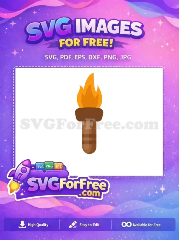 Free Golden Flame Free Brown Torch Harry Potter Free SVG