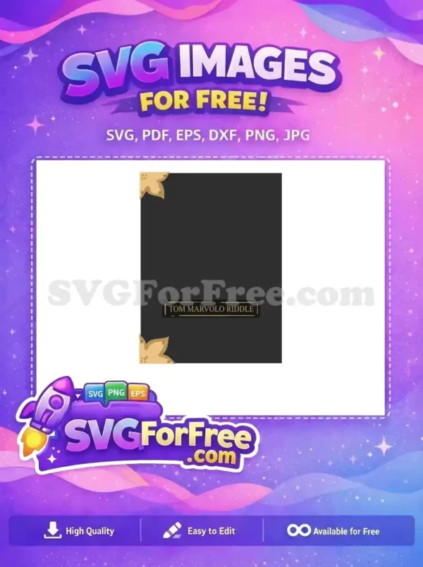Free Tom Riddle Name Free Calligraphy Harry Potter Free SVG