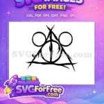 Free Deathly Hallows Free Symbol Harry Potter Free SVG 3 - Instant Download