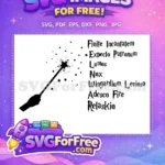 Free Magic Wand Free Spell List Harry Potter Free SVG - Instant Download