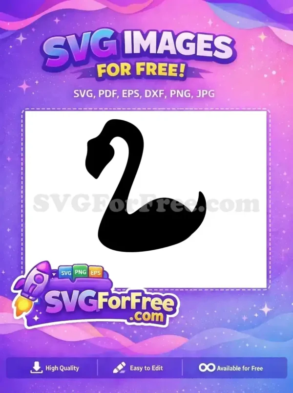 Free Swan Silhouette Free Black and White Harry Potter Free SVG
