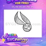 Free Golden Snitch Wings Free Lineart Harry Potter Free SVG - Instant Download